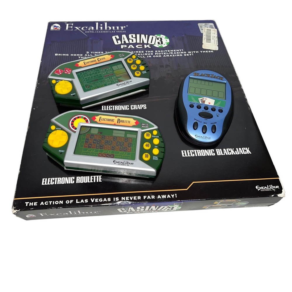 Excalibur Casino 3 Pack Electronic Craps‎ Blackjack Roulette Games